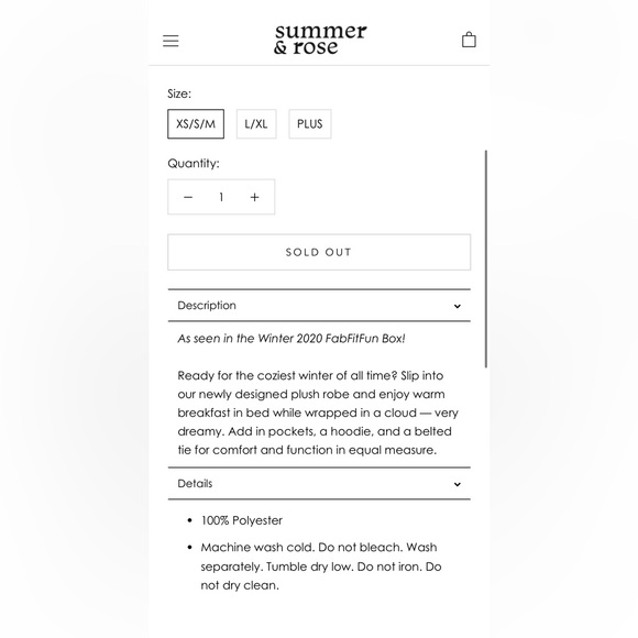 Summer and Rose Beige Cozy Winter Robe - Picture 2 of 5